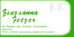 zsuzsanna fetzer business card